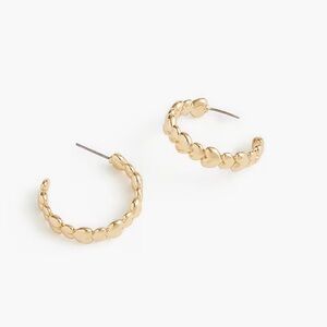 NWT J. Crew Heart Hoop Earrings